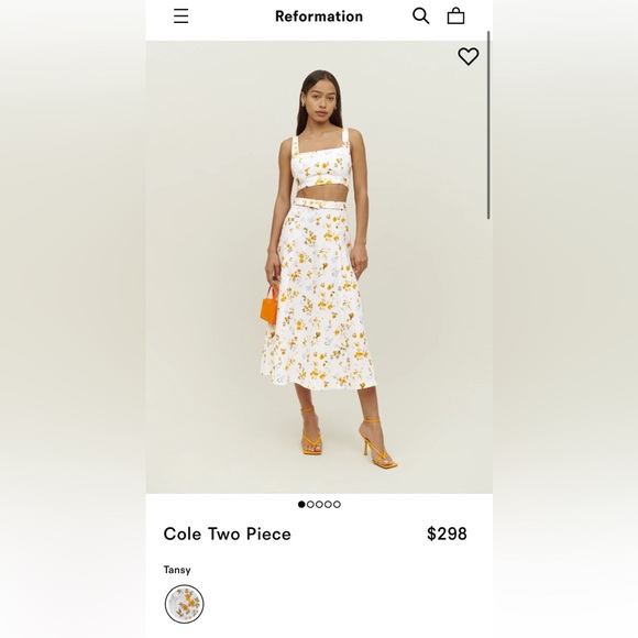 Reformation Cole linen two piece matching skirt set - Picture 6 of 13